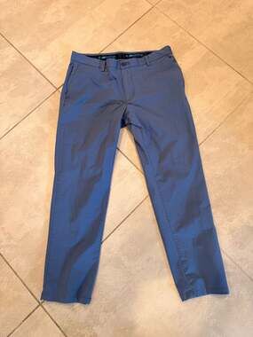 Vineyard Vines Men's On-The-Go Flat-Front Performance Pant - Size 36x30 - Blue
